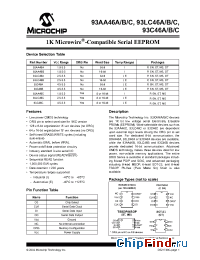 Datasheet 93LC46 производства Microchip